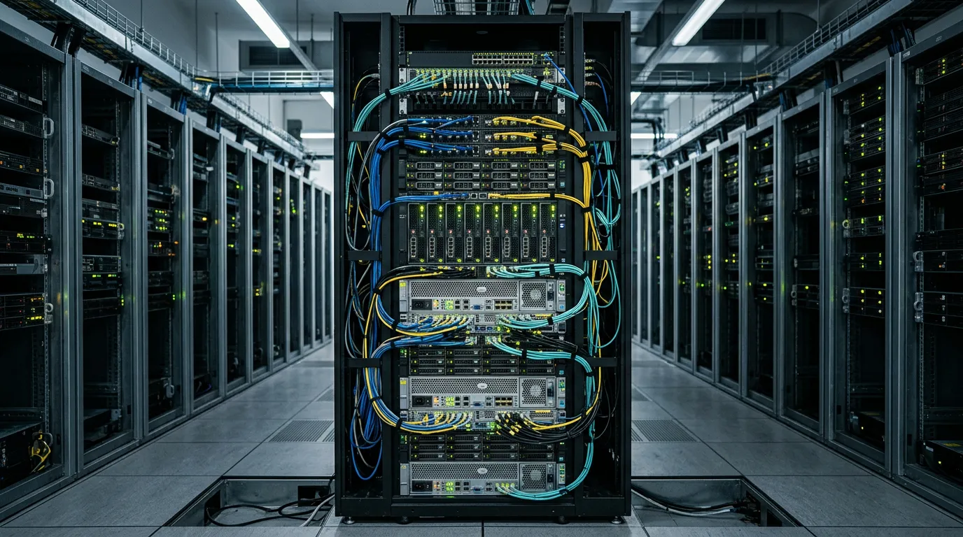 데이터센터 서버 랙 — 시계열 데이터를 저장·처리하는 인프라